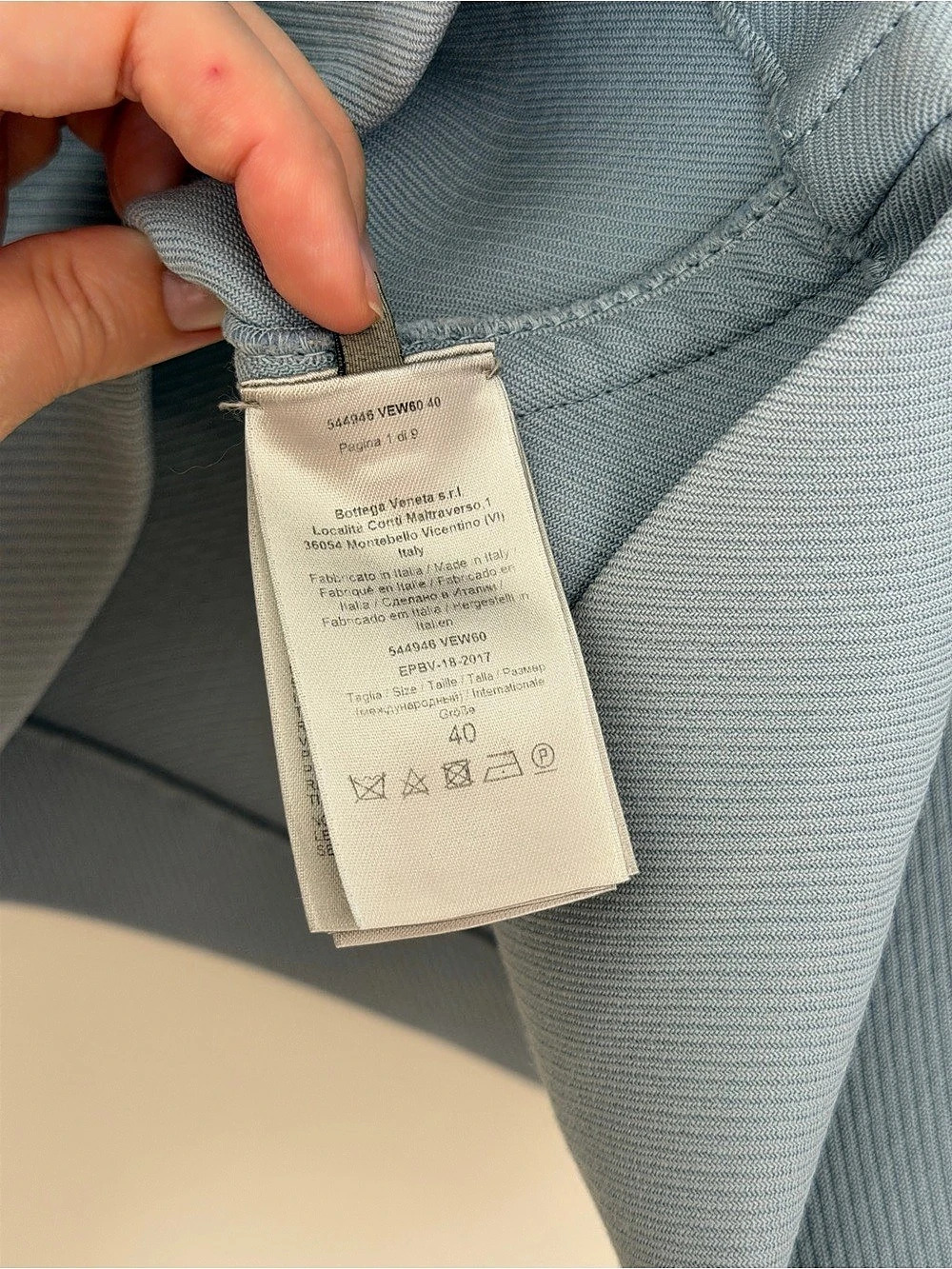 Bottega Veneta Light Blue Wool Silk A-Line Skirt IT 40 US 4 Made in Italy - Picture 5 of 6